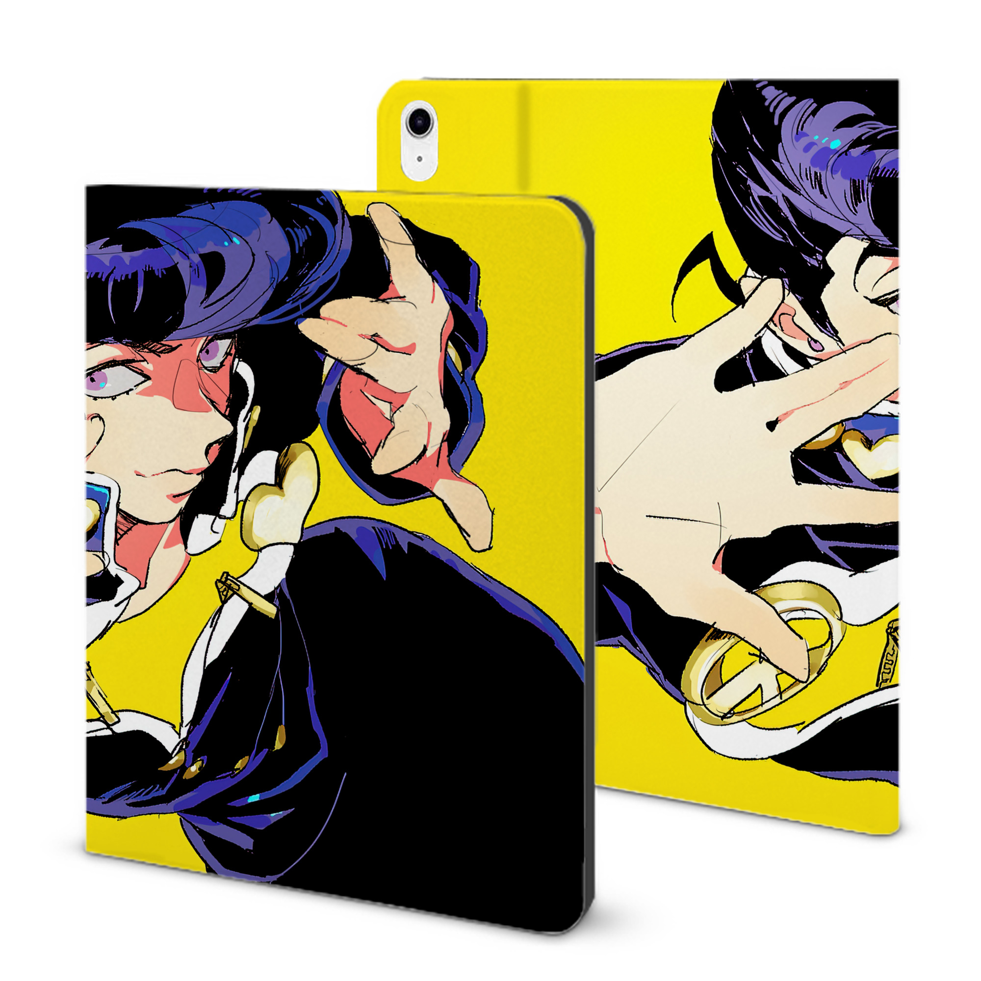 （画像用） ジョジョの奇妙な冒険 JoJo's Bizarre Adventure IPad ケース ブック型 PUレザー TPU 耐衝撃 軽量 薄型 ペン収納なし 全面保護 IPad 各モデル対応
